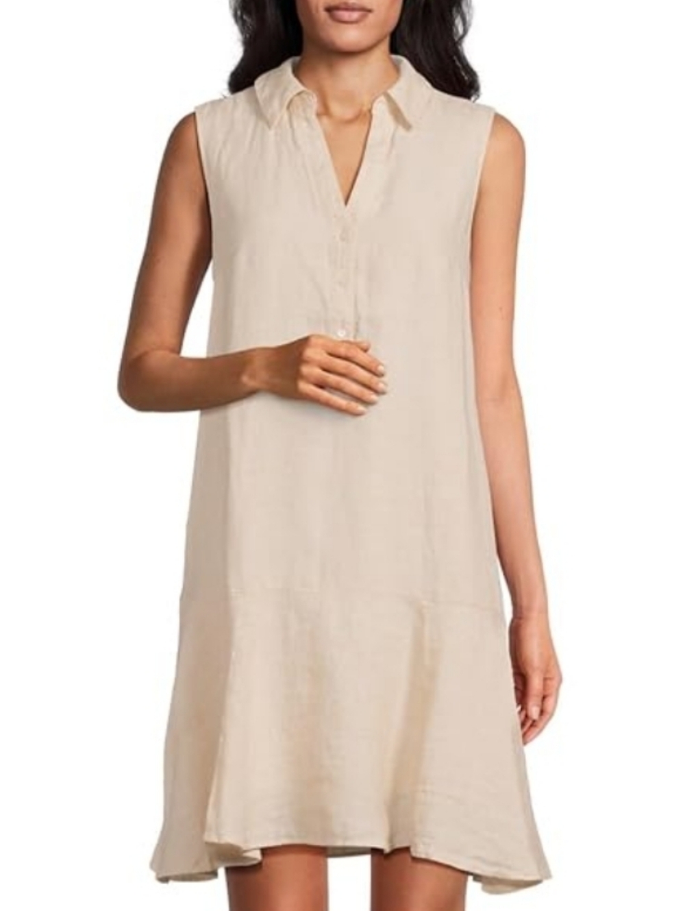 Lilly pulitzer Mini Ruffle Sleeveless Cream Dress